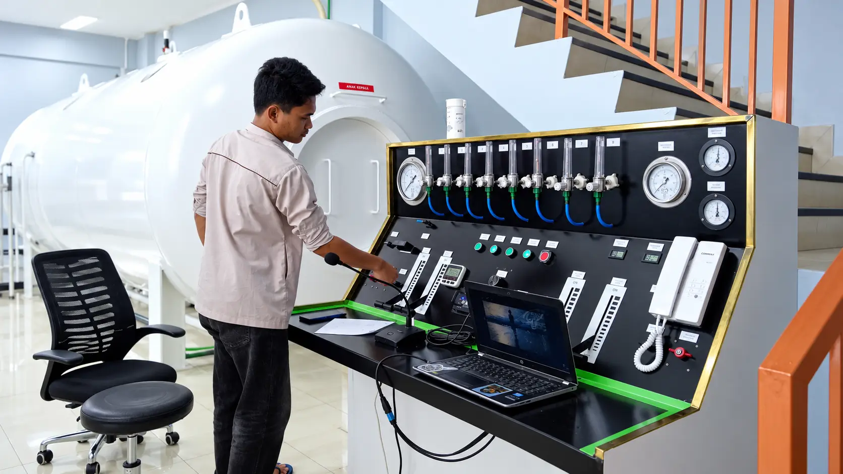 operator control panel hbot agni hyperbaric bekasi